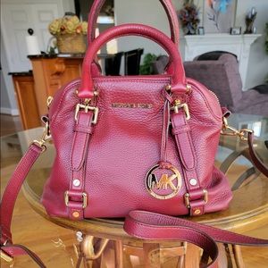 Michael Kors leather satchel and shoulder/ crossbody in Claret (burgundy)